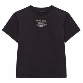 Anine Bing Shelley Studio T-shirt, Vintage Black